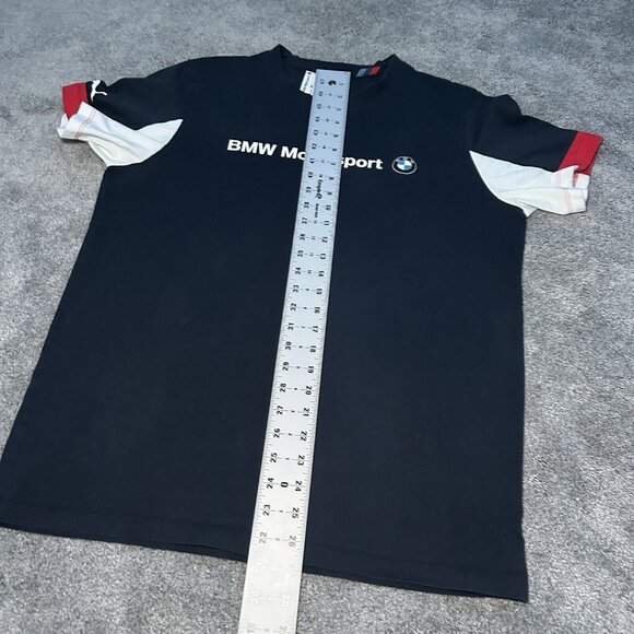 Puma BMW Shirt Mens Large Blue M Series Motorsport Short Sleeve Racing - Picture 8 of 9
